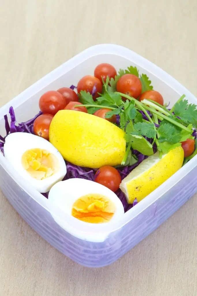 23. Hardboiled Egg and Veggie Snack Box