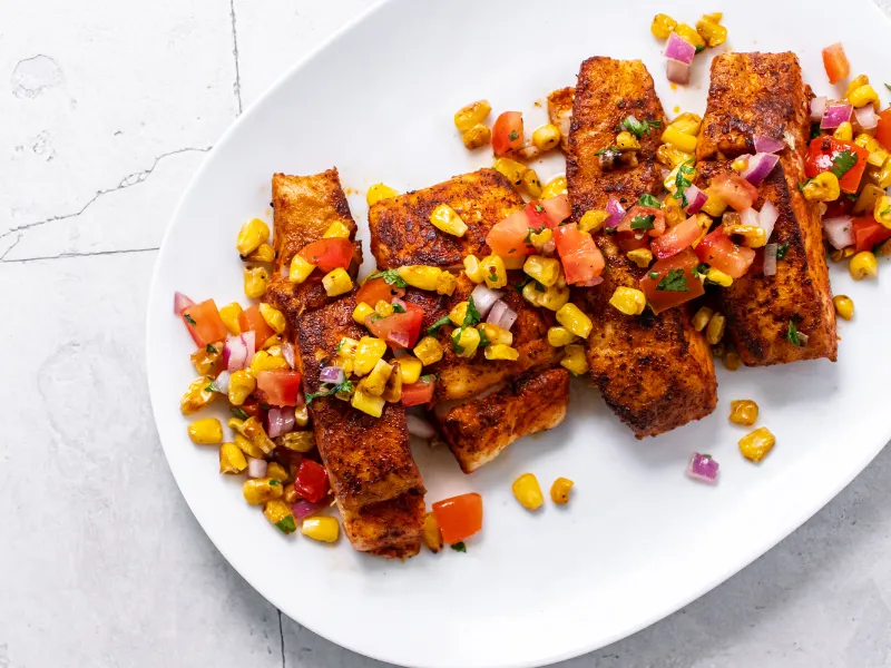 3 Cajun Blackened Halibut