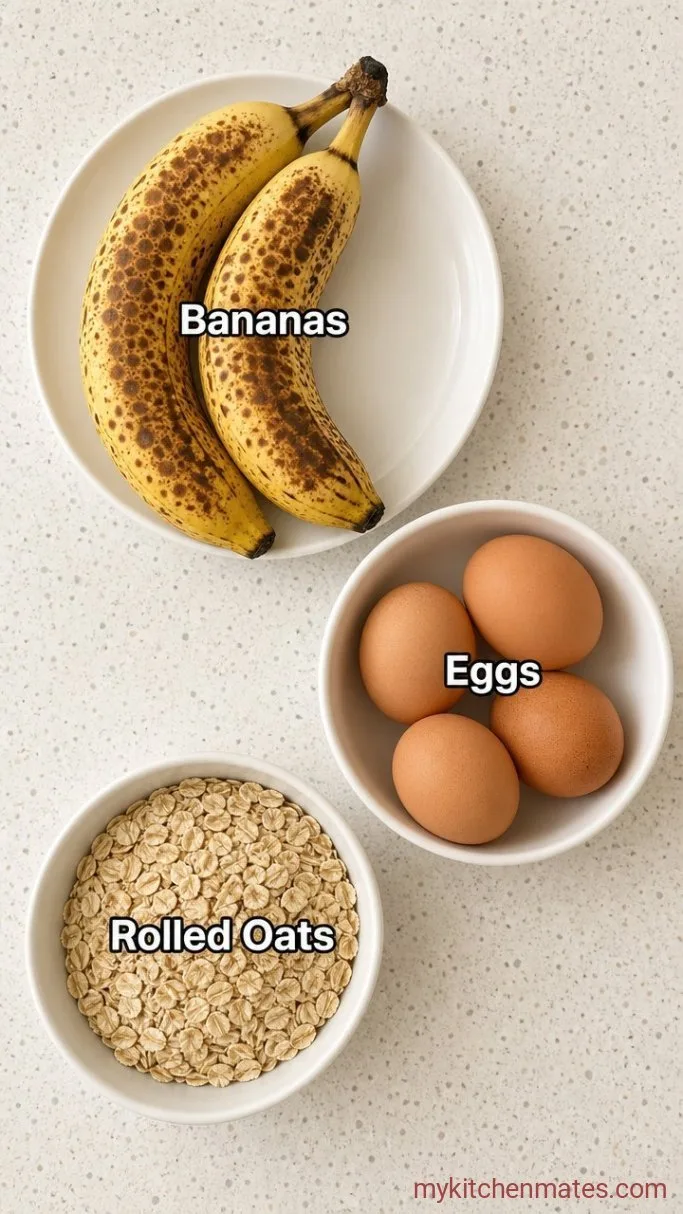 15-Minute 3-Ingredient Banana Waffles Ingredients