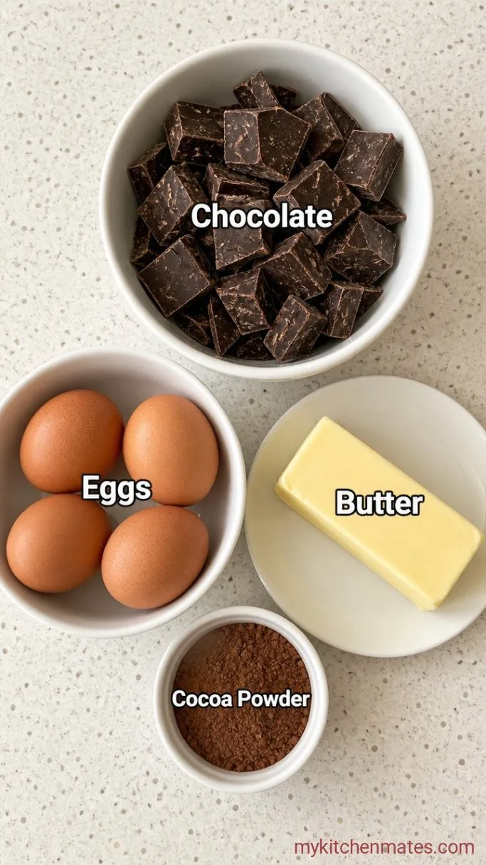 3-Ingredient Flourless Chocolate Cake (So Rich, So Easy) Ingredients