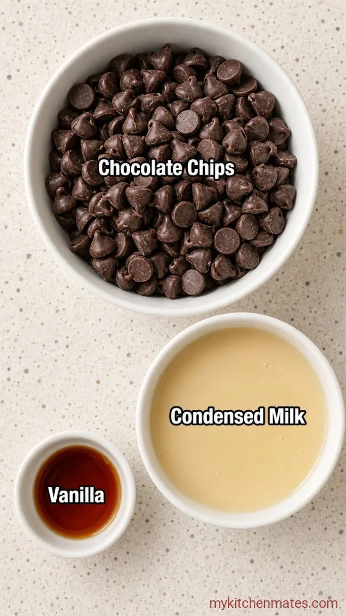 3-Ingredient Chocolate Fudge Ingredients