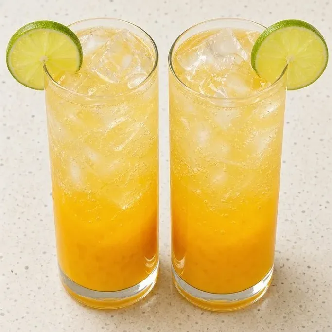 3-Ingredient Sparkling Mango Lime Mocktail 3 Ingredient Mocktail Recipes