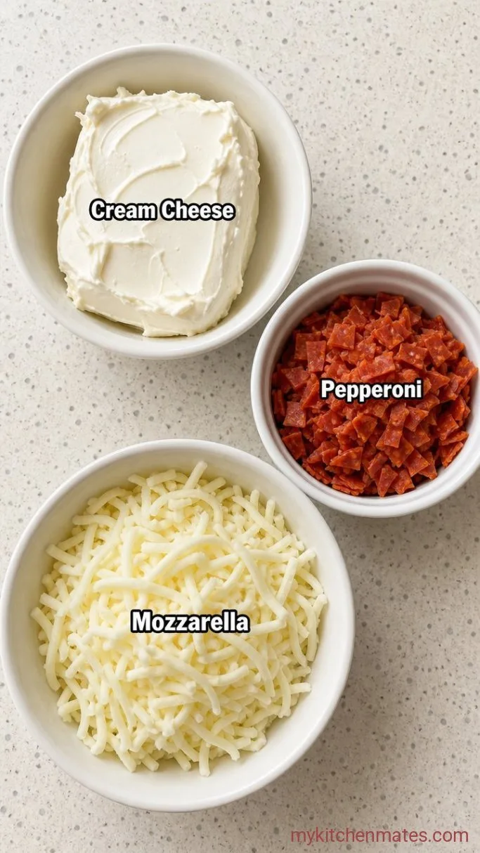 3-Ingredient Pepperoni Dip Ingredients