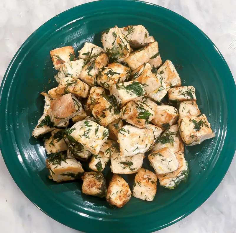 3. Lemon Pepper Swordfish Bites