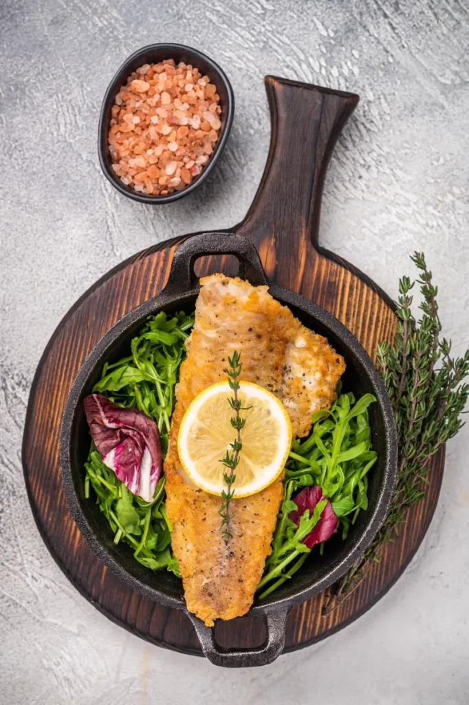 3. Pan Seared Haddock with Spinach