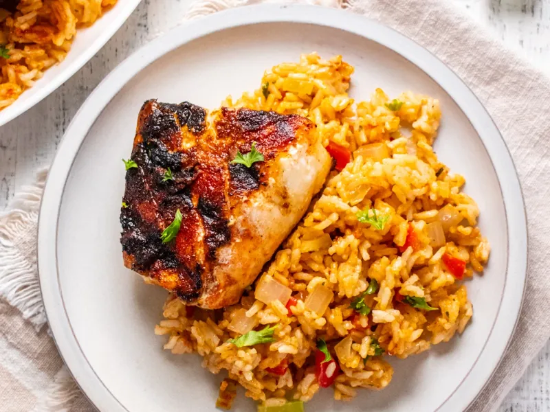 3. Spicy Cajun Grilled Sea Bass