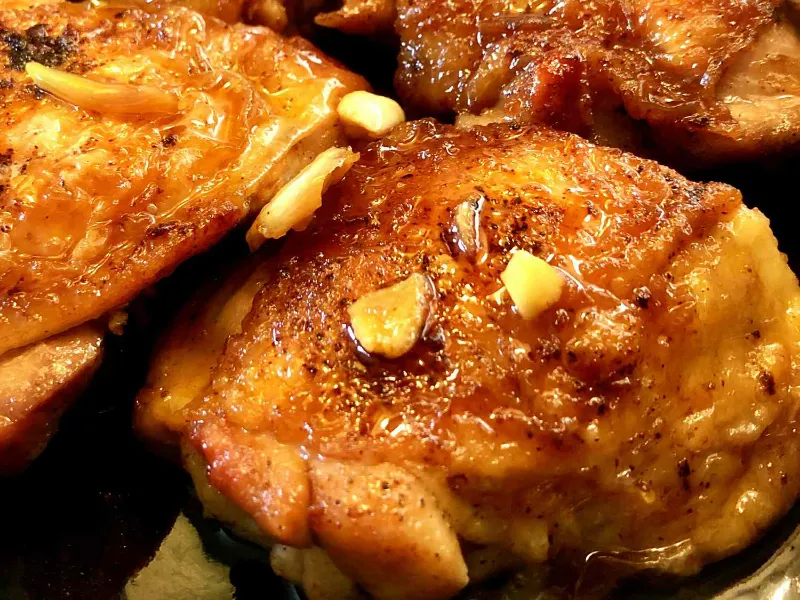 4 Honey Garlic Chicken Thighs