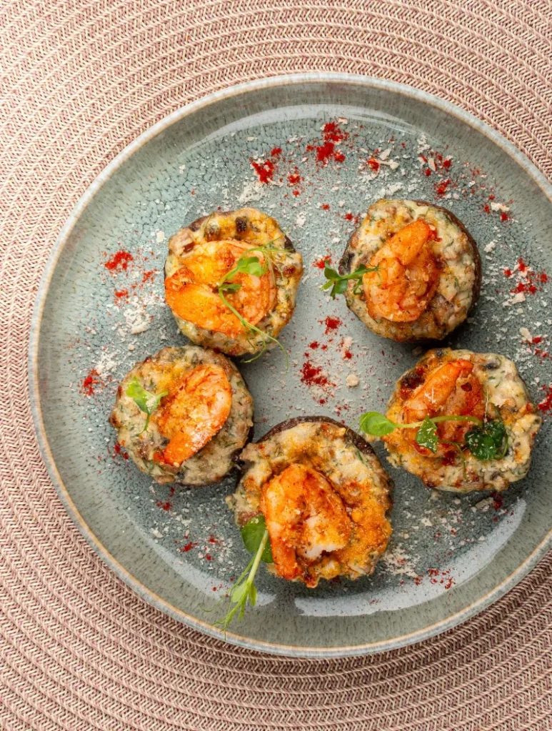 4 Lobster Stuffed Mushrooms
