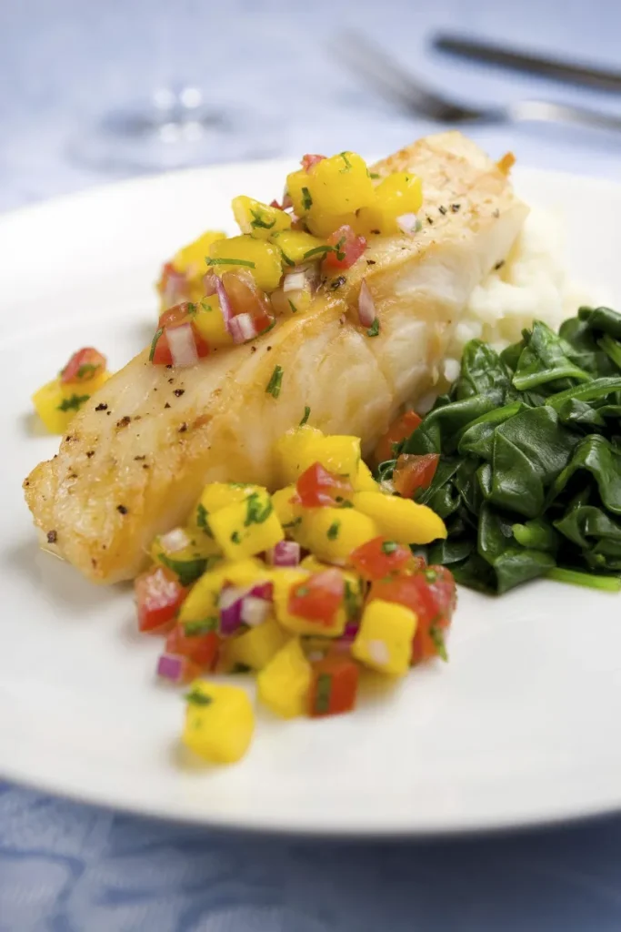 4 Sea Bass with Mango Salsa 1