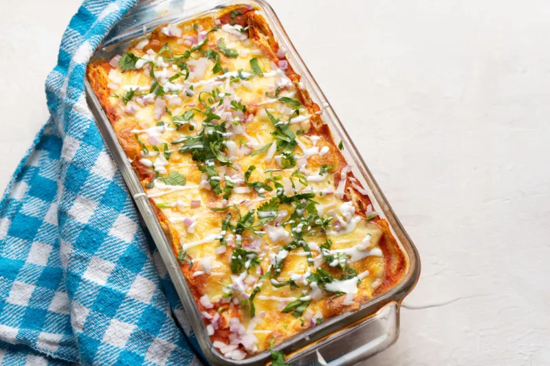 4 Sour Cream Chicken Enchiladas
