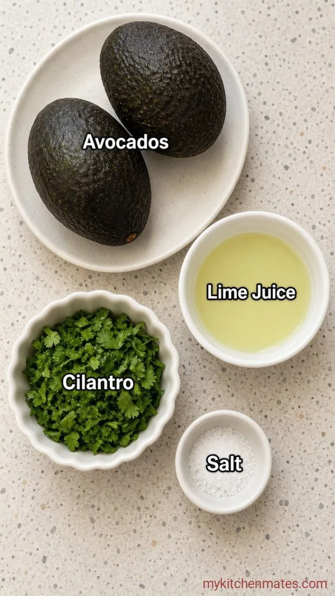 4-Ingredient Guacamole Ingredients