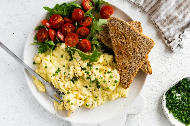 4. Cottage Cheese Scrambled Eggs