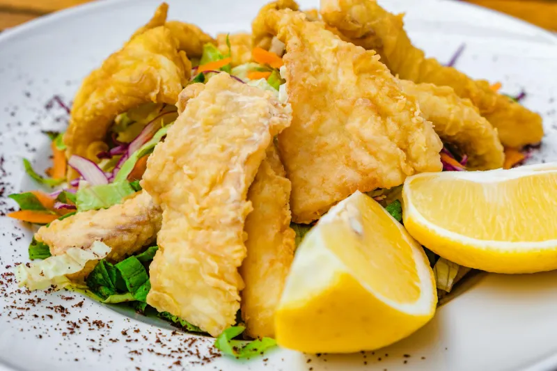 4. Lemon Pepper Fried Haddock