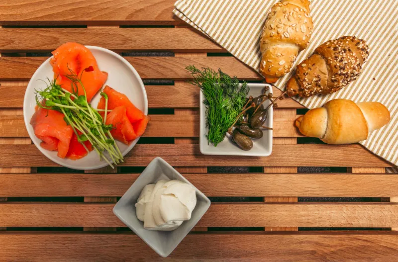 4. Smoked Salmon and Cream Cheese Croissant