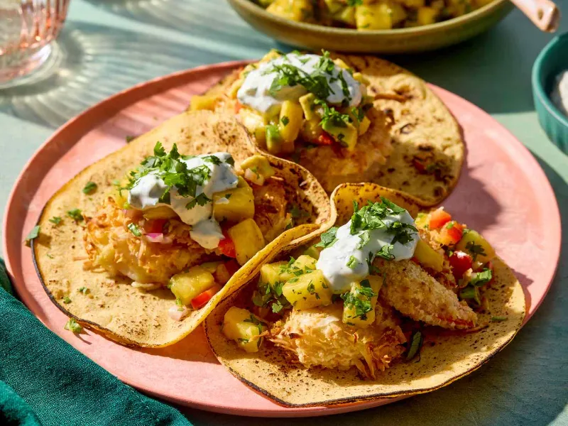 5 Coconut Crusted Mahi Mahi Tacos