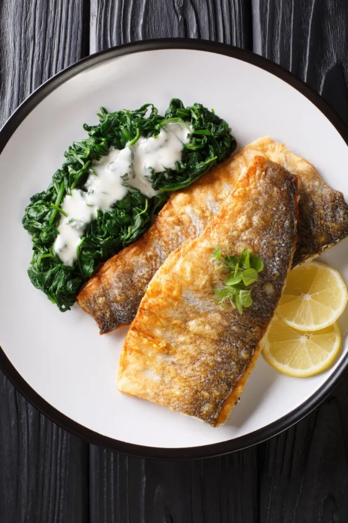 5 Creamy Spinach Sea Bass 1
