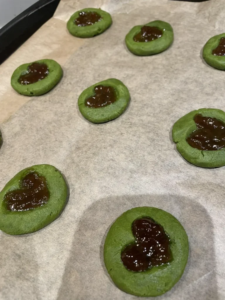 5 Grinch Thumbprint Cookies