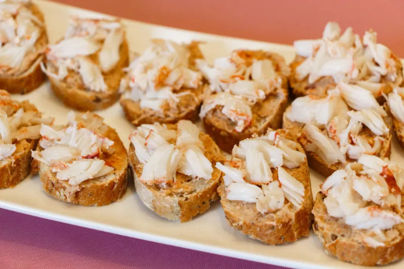 5. Crab and Avocado Crostini 1