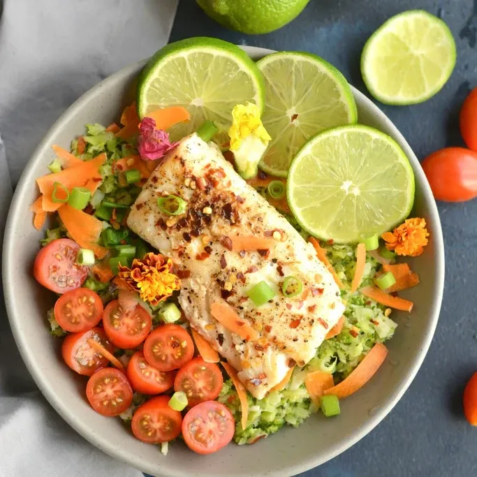 5. Halibut Avocado Power Bowl