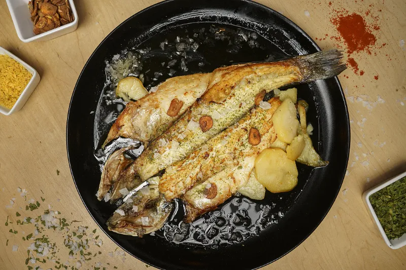 5. Mediterranean Whole Grilled Sea Bass