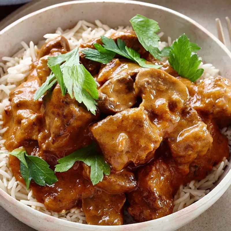 5. Slow Cooker Beef Stroganoff