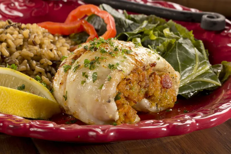 6 Bacon Cheddar Stuffed Catfish