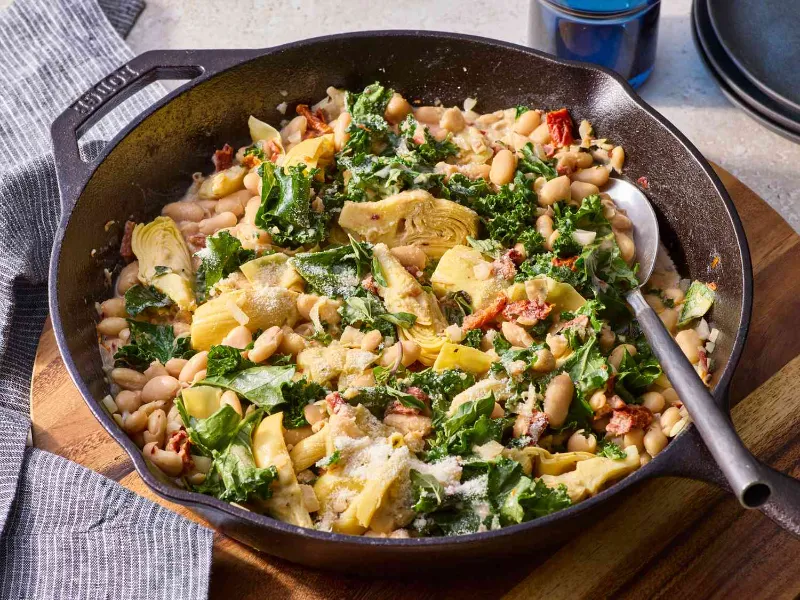 6 Tuscan White Bean Skillet