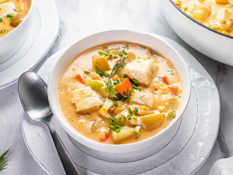 6. Creamy Halibut Chowder