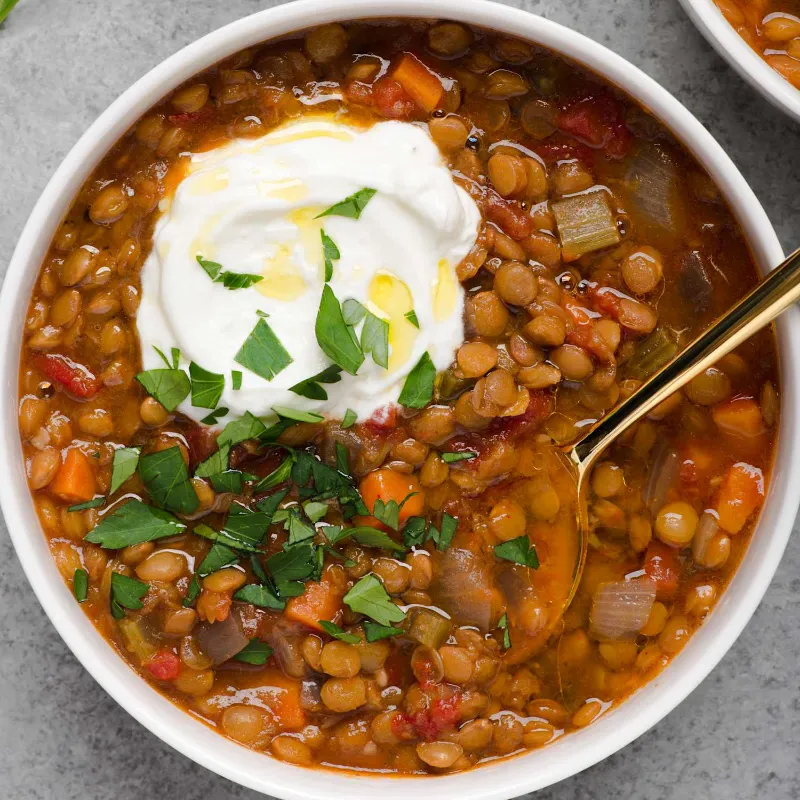 6. Crockpot Lentil Soup