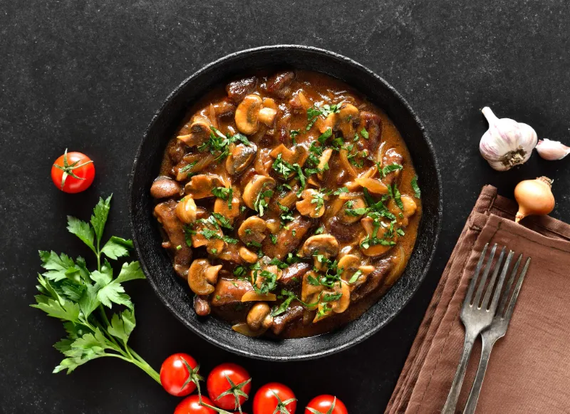 6. Healthy Beef Stroganoff Lightened Up