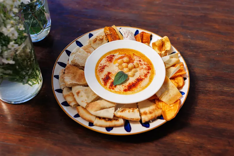 6. Hummus and Pita Chips