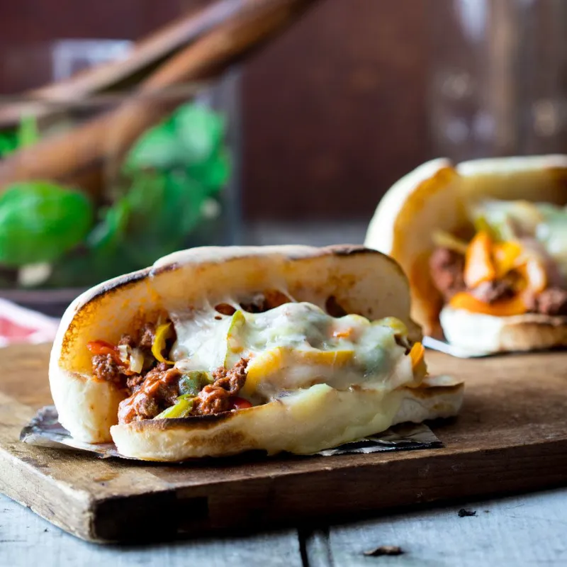 6. Philly Cheesesteak Sloppy Joes