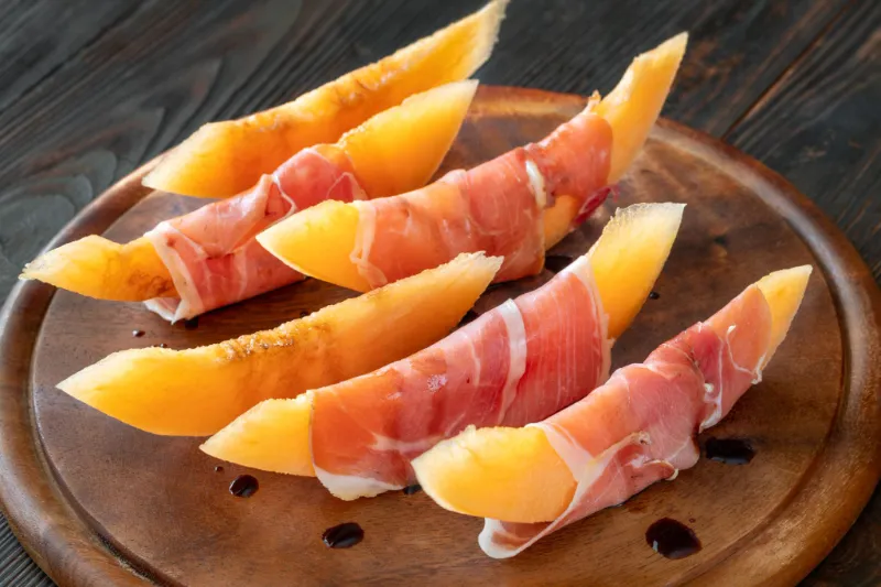 6. Prosciutto Wrapped Melon