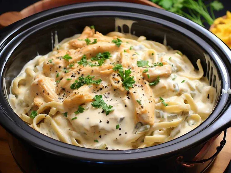 7 Crockpot Creamy Chicken Alfredo