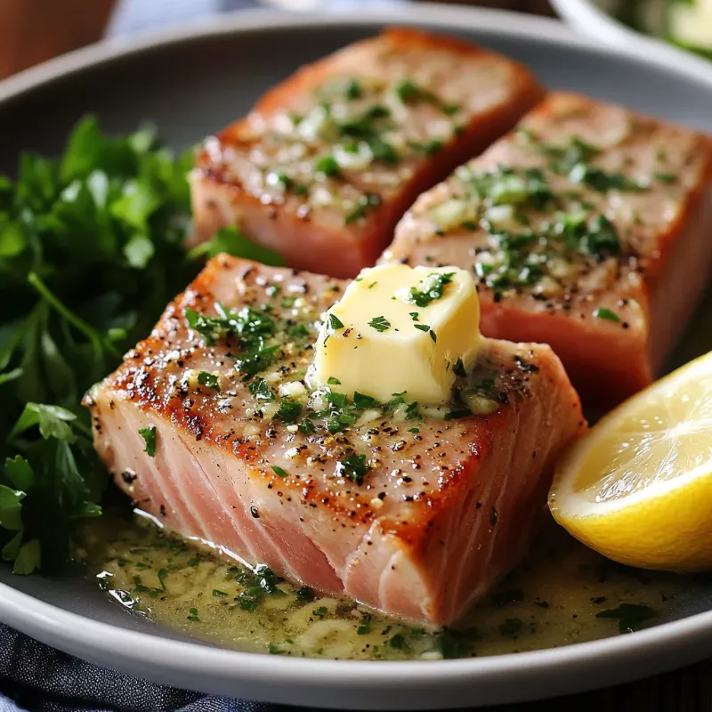 10 Gourmet Yellowfin Tuna Steak Recipes That'll Make You Look Like a Chef 7 Garlic Herb Butter Basted Tuna