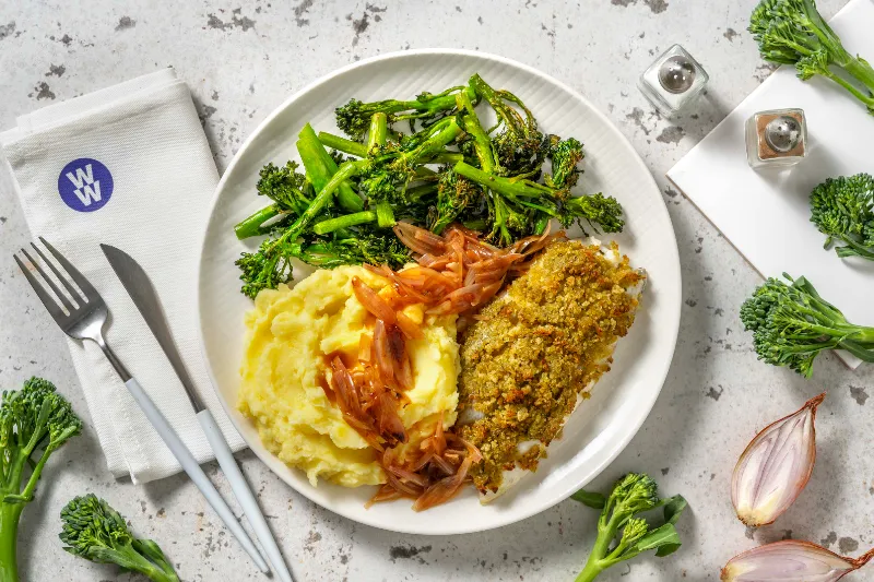 7 Pesto Crusted Sea Bass