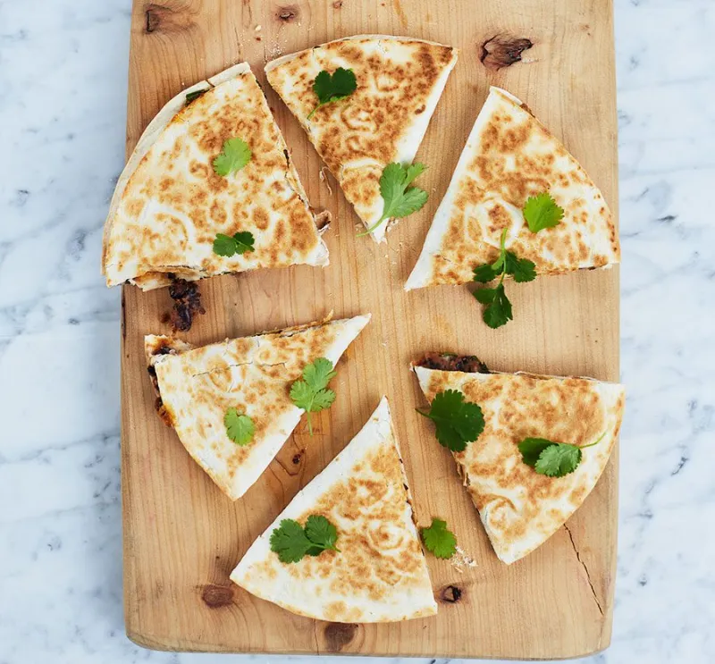 7. Cheesy Bean Quesadillas