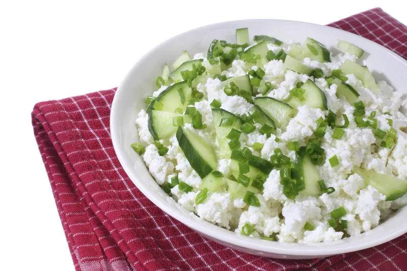 7. Cottage Cheese with Cucumber