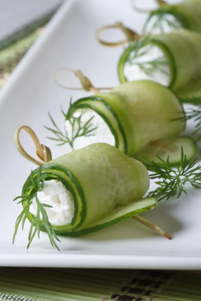 7. Cream Cheese and Cucumber Bites