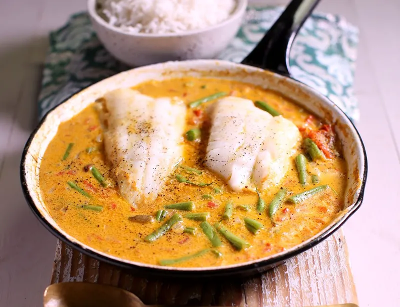 7. Creamy Coconut Curry Cod