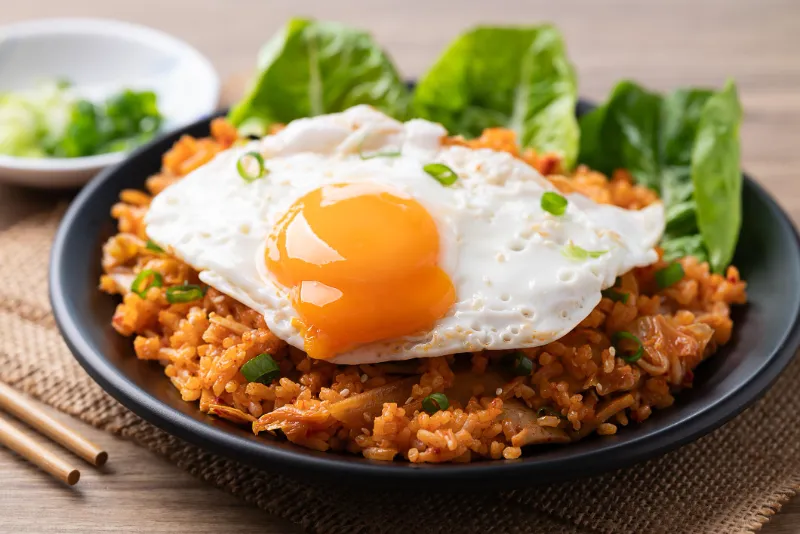10 Easy Fried Rice Recipes That'll Save Your Weeknight Dinners 7. Kimchi Fried Rice