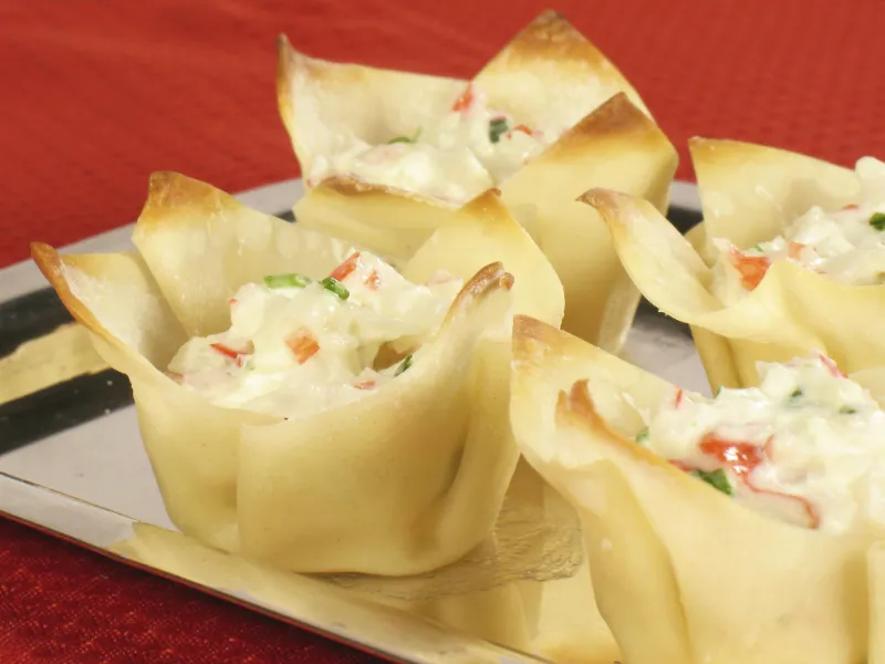 7. Spicy Crab Wonton Cups