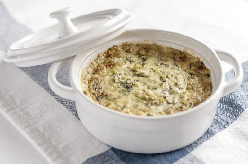 7. Spinach Artichoke Dip with Pita Chips