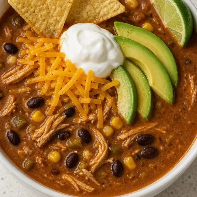 8-Can Chicken Taco Soup (Dump & Simmer) 8 Can Chicken Taco Soup