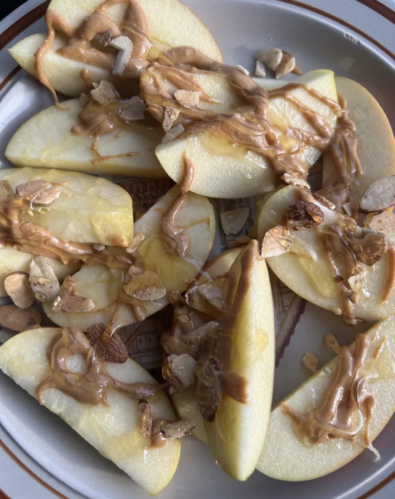 8. Apple Slices with Almond Butter