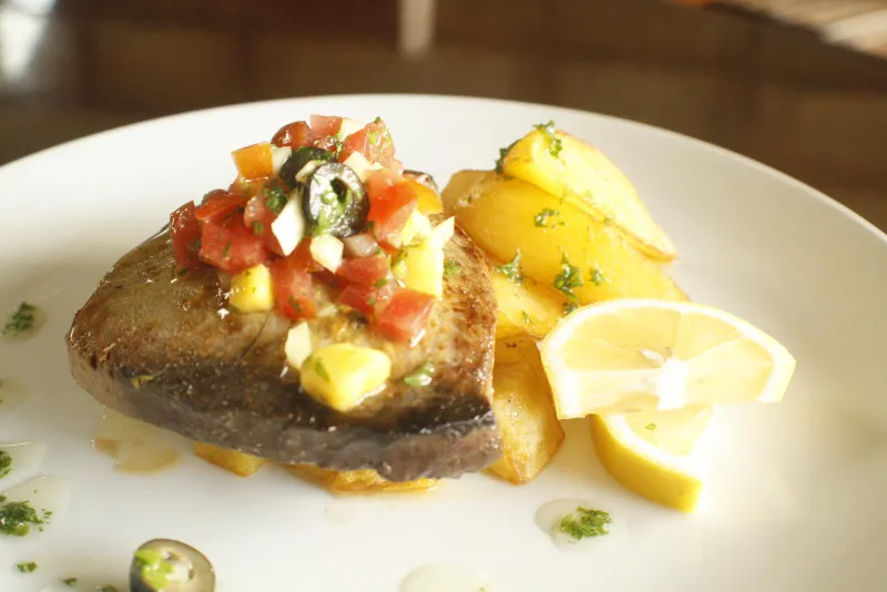 8. Garlic Lemon Seared Tuna Steak