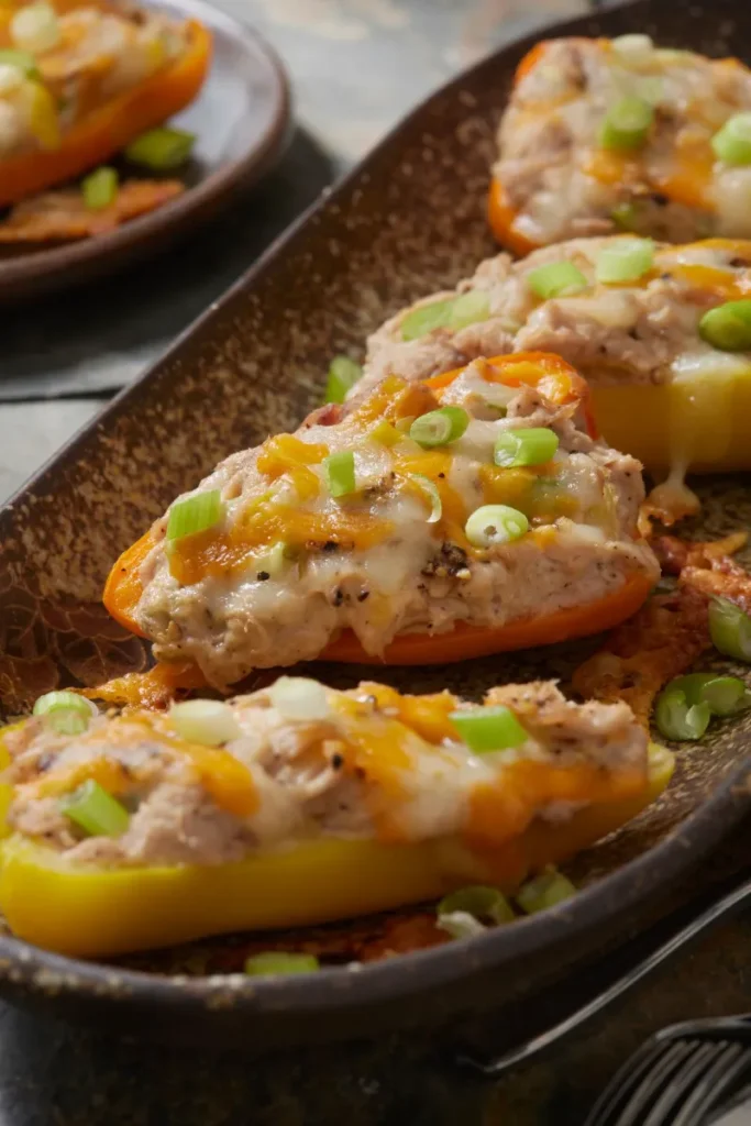 8. Keto Tuna Stuffed Bell Peppers
