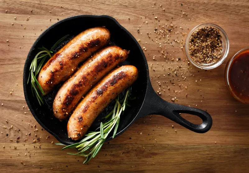 8. Processed Meats Hot Dogs Sausages
