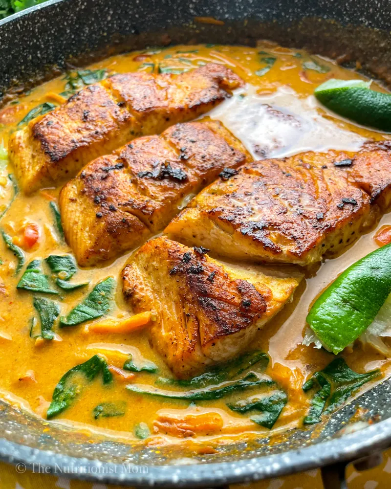 8. 🥥 Coconut Curry Salmon