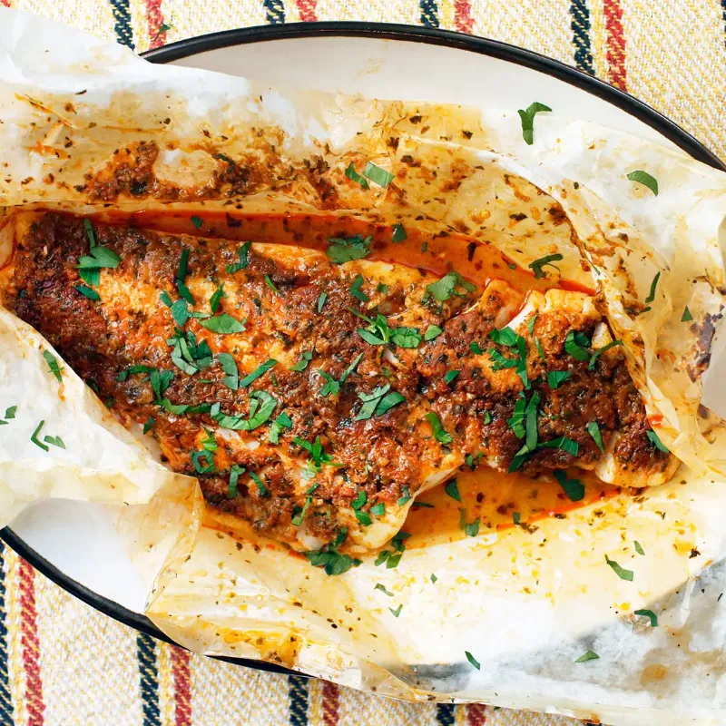 9 Moroccan Spiced Sea Bass